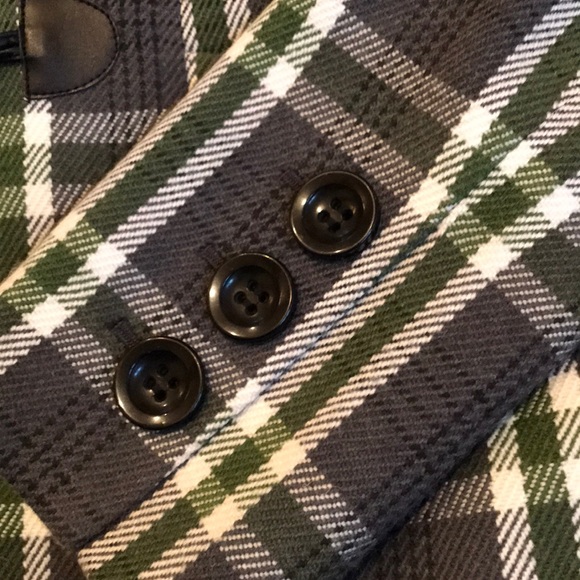 Faux fur collar plaid coat - Picture 8 of 8